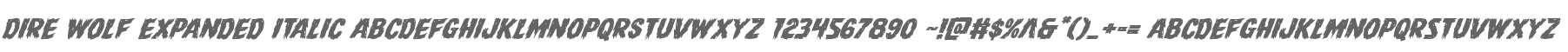 Dire Wolf Expanded Italic