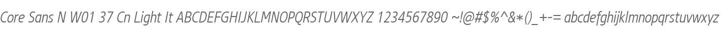 Core Sans N W01 37 Cn Light It