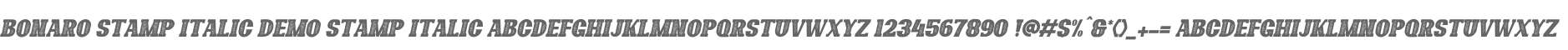 Bonaro Stamp Italic Demo Stamp Italic