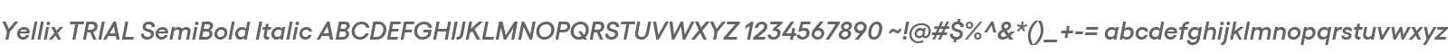 Yellix TRIAL SemiBold