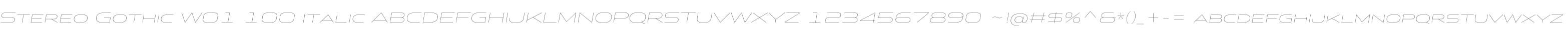 Stereo Gothic W01 100 Italic