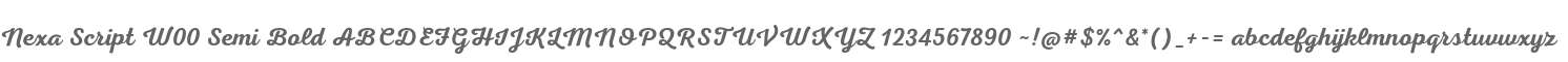 Nexa Script W00 Semi Bold