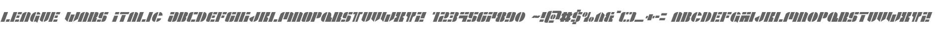 League Wars Italic