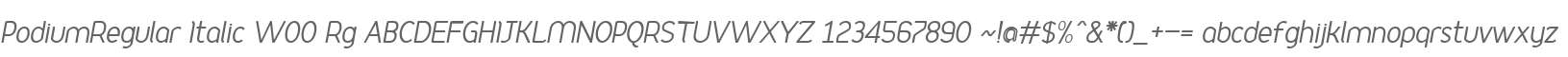 PodiumRegular Italic W00 Rg