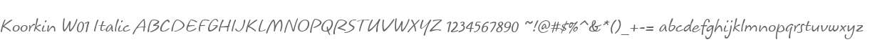 Koorkin W01 Italic