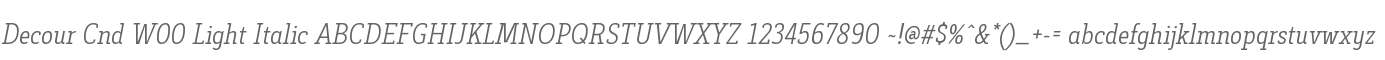 Decour Cnd W00 Light Italic
