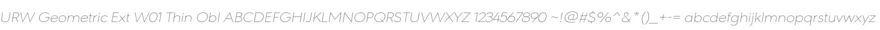 URW Geometric Ext W01 Thin Obl