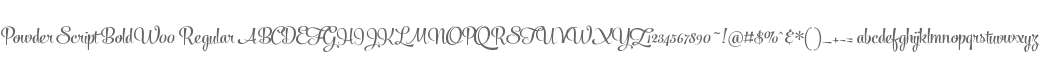 Powder Script Bold W00 Regular