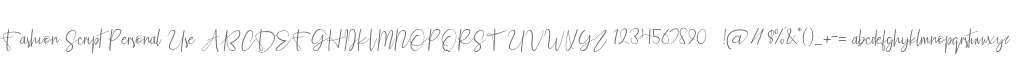 Fashion Script Personal Use