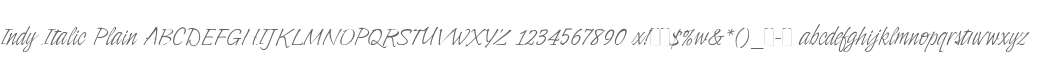 Indy Italic Plain