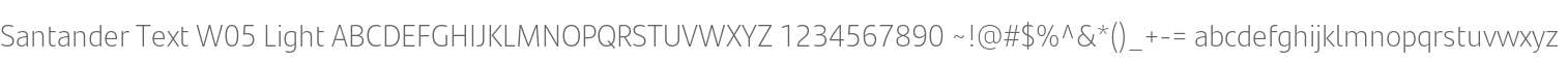 Santander Text W05 Light