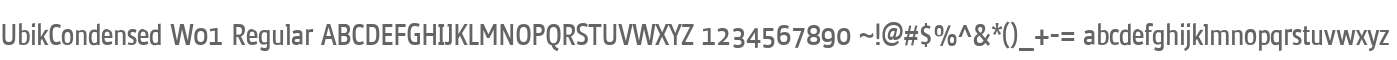 UbikCondensed W01 Regular