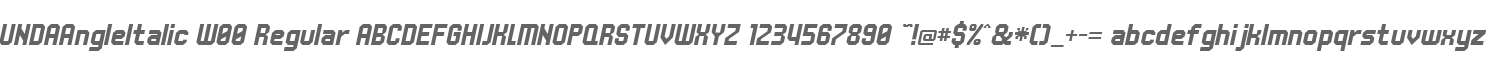 UNDAAngleItalic W00 Regular
