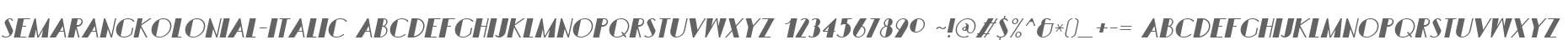 SemarangKolonial-Italic