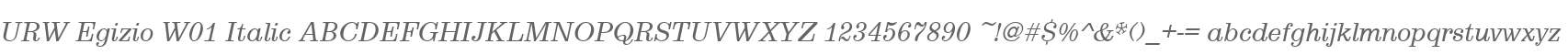 URW Egizio W01 Italic