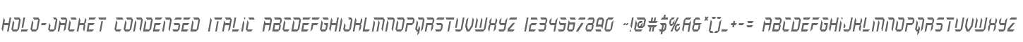 Holo-Jacket Condensed Italic