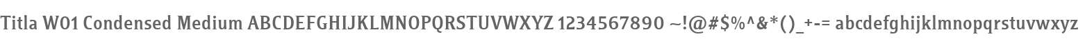 Titla W01 Condensed Medium