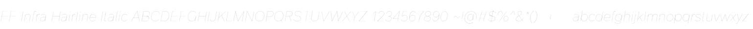 FF Infra Hairline Italic
