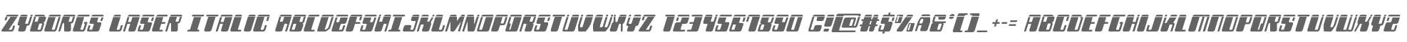 Zyborgs Laser Italic