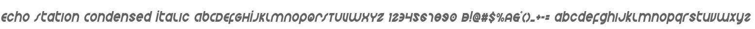 Echo Station Condensed Italic