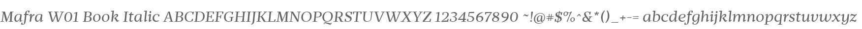 Mafra W01 Book Italic