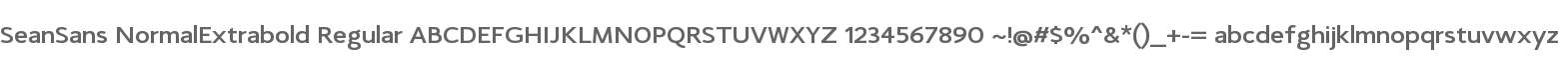 SeanSans NormalExtrabold Regular