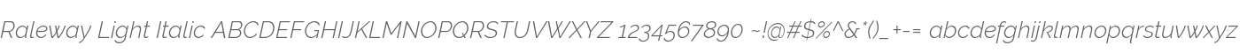 Raleway Light Italic