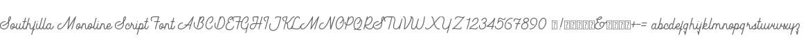 Southfilla Monoline Script Font