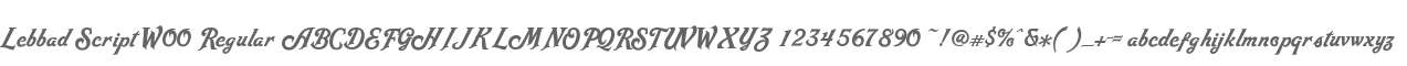 Lebbad Script W00 Regular