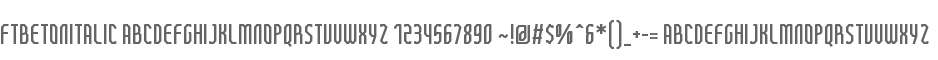 FT Beton Italic