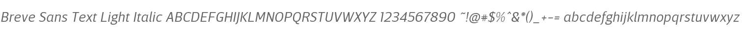 BreveSansText-LightItalic