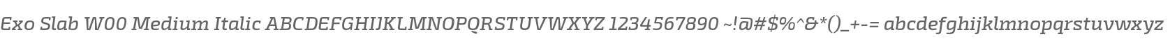 Exo Slab W00 Medium Italic