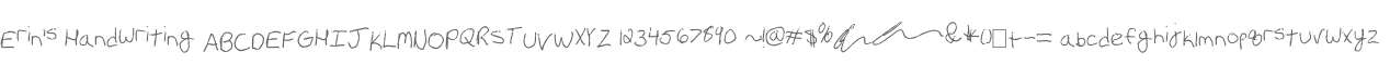 Erin's Handwriting