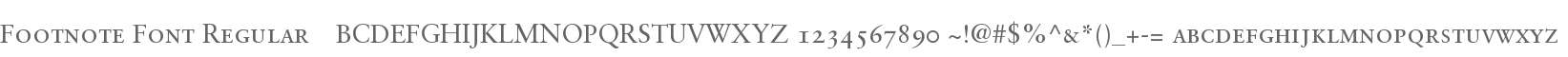 Footnote Font Regular