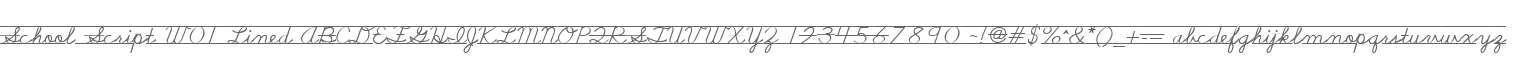 School Script W01 Lined