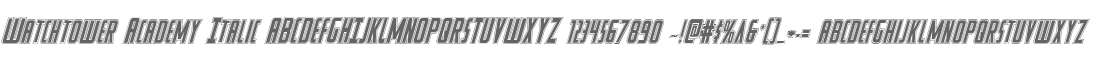 Watchtower Academy Italic