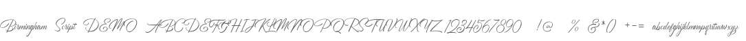 Birmingham Script DEMO