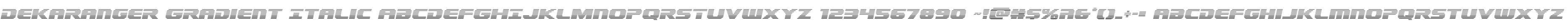 Dekaranger Gradient Italic
