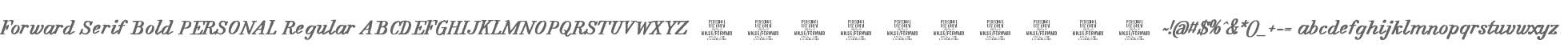 Forward Serif Bold PERSONAL