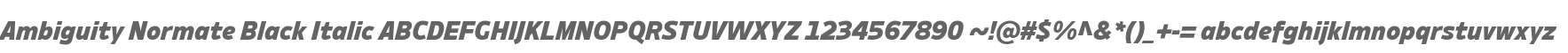 Ambiguity Normate Black Italic