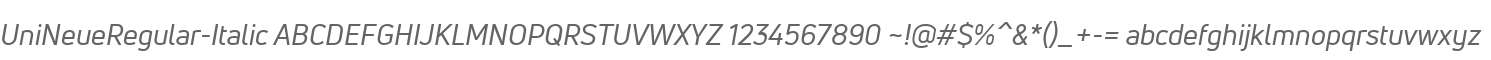 UniNeueRegular-Italic