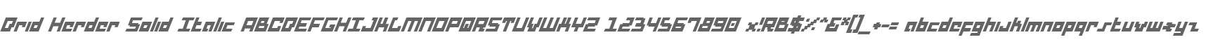 Drid Herder Solid Italic