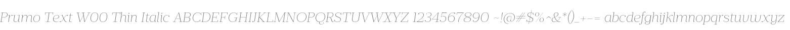 Prumo Text W00 Thin Italic