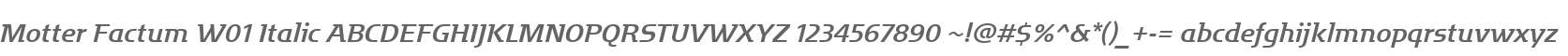 Motter Factum W01 Italic