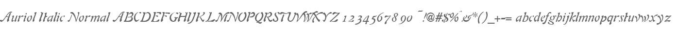 Auriol Italic Normal