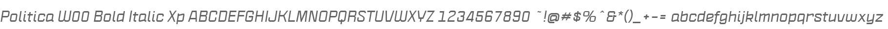 Politica W00 Bold Italic Xp