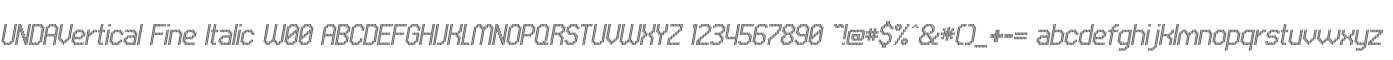 UNDAVertical Fine Italic W00