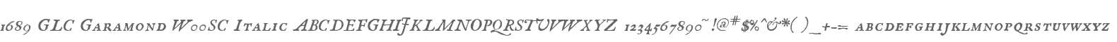 1689 GLC Garamond W00SC Italic