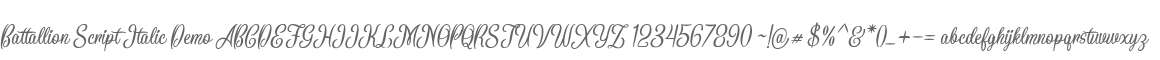 Battallion Script Italic Demo