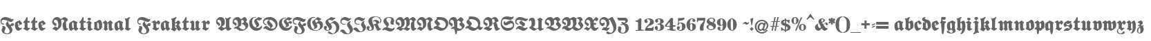 Fette National Fraktur
